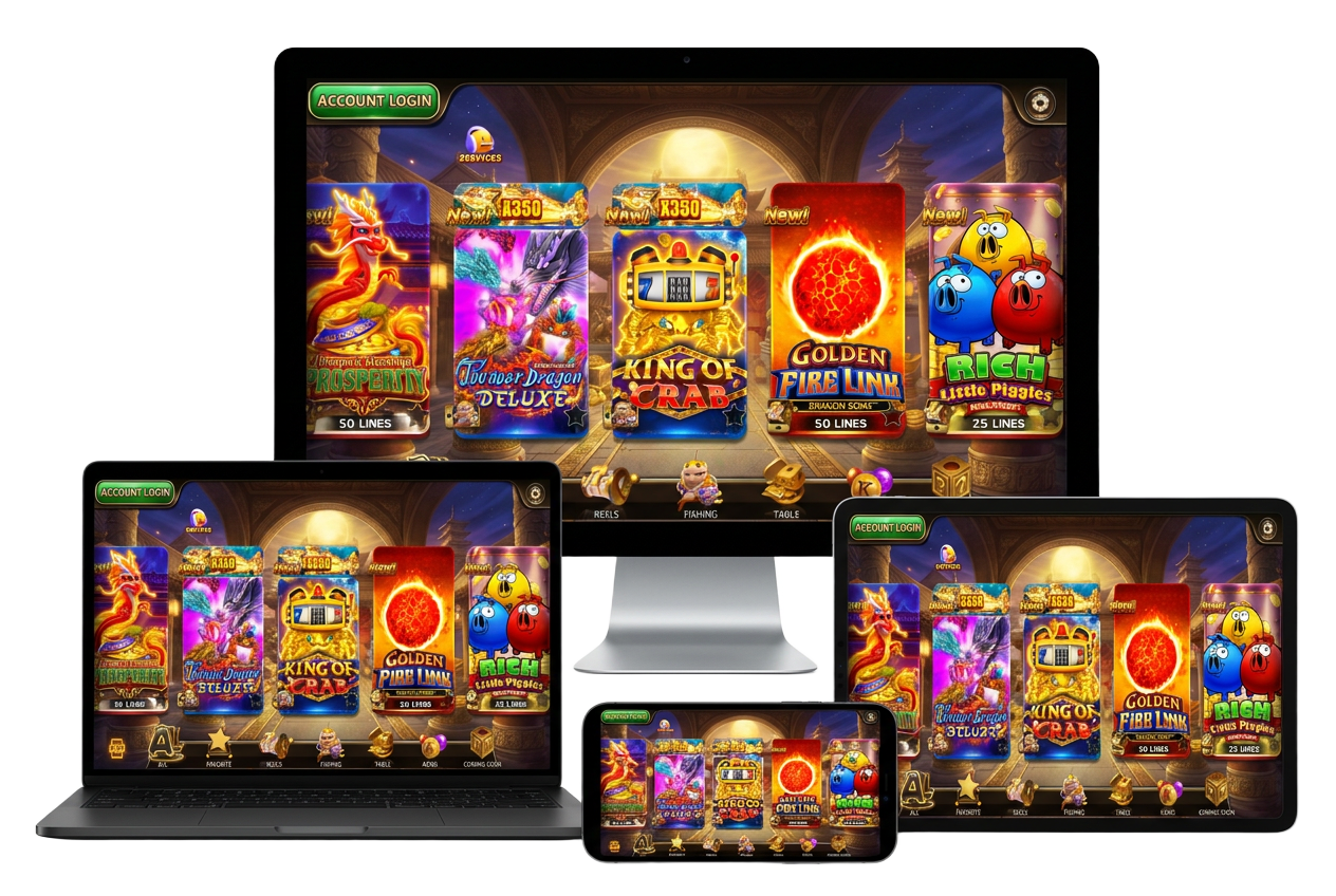 Play on desktop, laptop, tablet, and phone